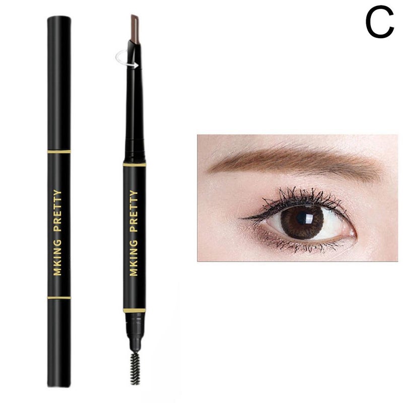 Double-ended automatic eyebrow pencil/powder, waterproof, sweatproof, long-lasting, smudge-proof, suitable for beginners, eyebrow brush, cosmetics, color enhancement, three-dimensional effect.